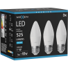 Mexen Nova 3x LED-Glühbirne E27, C37, 5W, Kalt - 6500K, 525 lm - L102-E27-0565-01x03