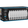 Mexen Nova 10x LED-Glühbirne E27, C37, 5W, Kalt - 6500K, 525 lm - L102-E27-0565-01x10