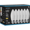Mexen Nova 6x LED-Glühbirne E27, C37, 8W, Warm - 3000K, 840 lm - L102-E27-0830-01x06