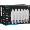 Mexen Nova 6x LED-Glühbirne E27, C37, 8W, Neutral - 4000K, 840 lm - L102-E27-0840-01x06