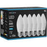 Mexen Nova 6x LED-Glühbirne E27, C37, 8W, Kalt - 6500K, 840 lm - L102-E27-0865-01x06
