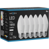 Mexen Nova 6x LED-Glühbirne E27, C37, 10W, Neutral - 4000K, 1055 lm - L102-E27-1040-01x06