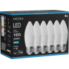 Mexen Nova 6x LED-Glühbirne E27, C37, 10W, Kalt - 6500K, 1055 lm - L102-E27-1065-01x06