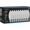 Mexen Nova 10x LED-Glühbirne E27, C37, 10W, Kalt - 6500K, 1055 lm - L102-E27-1065-01x10