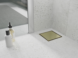 Mexen Flat-Q M13 quadratische Bodenablauf 15 x 15 cm, gold - 1510015