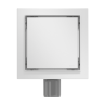Mexen Flat-Q M13 quadratische Bodenablauf 25 x 25 cm, Inox - 1010025