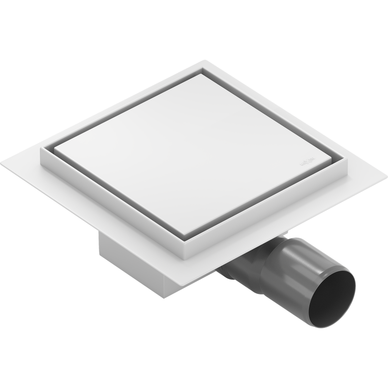 Mexen Flat-Q M13 quadratischer Bodenablauf 15 x 15 cm, weiß - 1210015