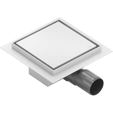 Mexen Flat-Q M13 quadratischer Bodenablauf 15 x 15 cm, weiß - 1210015