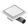 Mexen Flat-Q M13 quadratischer Bodenablauf 15 x 15 cm, weiß - 1210015