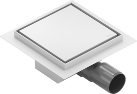Mexen Flat-Q M13 quadratischer Bodenablauf 15 x 15 cm, weiß - 1210015