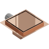 Mexen Flat-Q M13 quadratischer Bodenablauf 12 x 12 cm, Roségold - 1610012