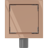 Mexen Flat-Q M13 Bodenablauf quadratisch 15 x 15 cm, Roségold - 1610015