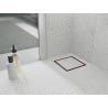 Mexen Flat-Q M13 quadratischer Bodenablauf 12 x 12 cm, Roségold - 1610012