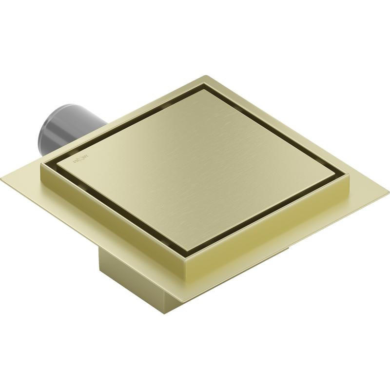Mexen Flat-Q M13 Bodenablauf quadratisch 15 x 15 cm, gold gebürstet - 1A10015