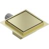 Mexen Flat-Q M13 Bodenablauf quadratisch 15 x 15 cm, gold gebürstet - 1A10015