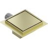 Mexen Flat-Q M13 Bodenablauf quadratisch 12 x 12 cm, gold gebürstet - 1A10012