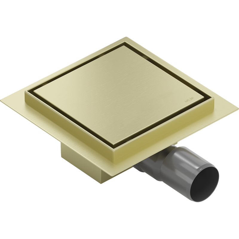 Mexen Flat-Q M13 Bodenablauf quadratisch 12 x 12 cm, gold gebürstet - 1A10012