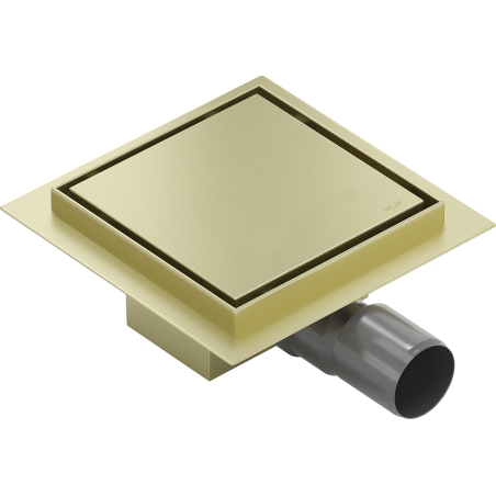 Mexen Flat-Q M13 Bodenablauf quadratisch 12 x 12 cm, gold gebürstet - 1A10012