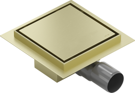 Mexen Flat-Q M13 Bodenablauf quadratisch 12 x 12 cm, gold gebürstet - 1A10012