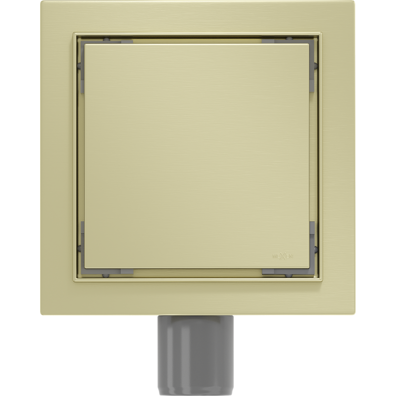 Mexen Flat-Q M13 Bodenablauf quadratisch 12 x 12 cm, gold gebürstet - 1A10012