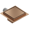 Mexen Flat-Q M13 quadratischer Bodenablauf 12 x 12 cm, gebürstetes Kupfer - 1C10012