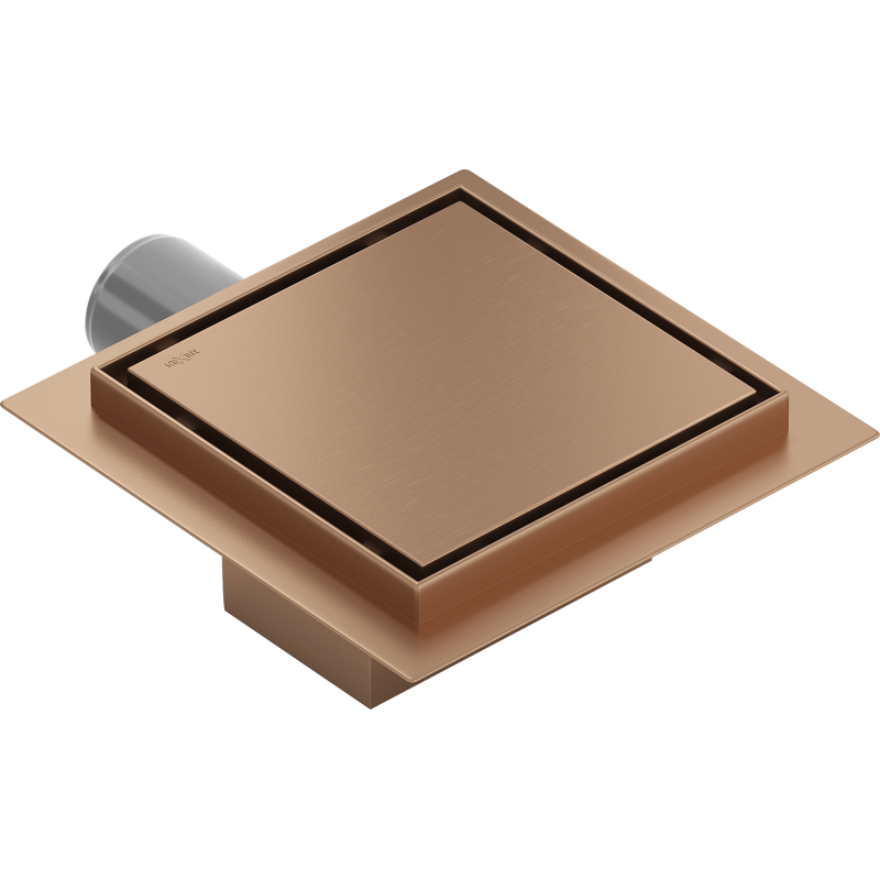 Mexen Flat-Q M13 quadratischer Bodenablauf 15 x 15 cm, gebürstetes Kupfer - 1C10015