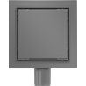Mexen Flat-Q M13 Bodenablauf quadratisch 15 x 15 cm, Gun Gray gebürstet - 1E10015