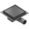 Mexen Flat-Q M13 Bodenablauf quadratisch 15 x 15 cm, Gun Gray gebürstet - 1E10015