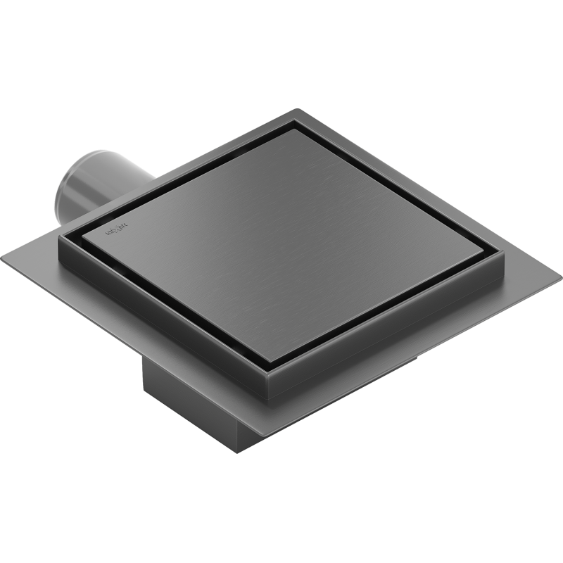 Mexen Flat-Q M13 Bodenablauf quadratisch 12 x 12 cm, gun gray gebürstet - 1E10012