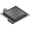 Mexen Flat-Q M13 Bodenablauf quadratisch 12 x 12 cm, gun gray gebürstet - 1E10012