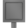 Mexen Flat-Q M13 Bodenablauf quadratisch 12 x 12 cm, gun gray gebürstet - 1E10012
