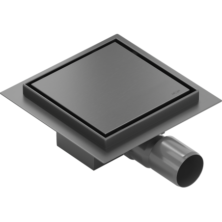 Mexen Flat-Q M13 Bodenablauf quadratisch 12 x 12 cm, gun gray gebürstet - 1E10012