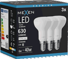 Mexen Nova 3x LED-Lampe E14, R50, 6W, Neutral - 4000K, 630 lm - L103-E14-0640-01x03