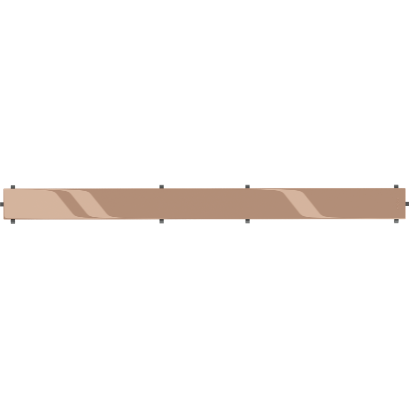 Mexen Flat M13 Abdeckung 2-in-1 für Linienentwässerung 50 cm, Roségold - 1619050