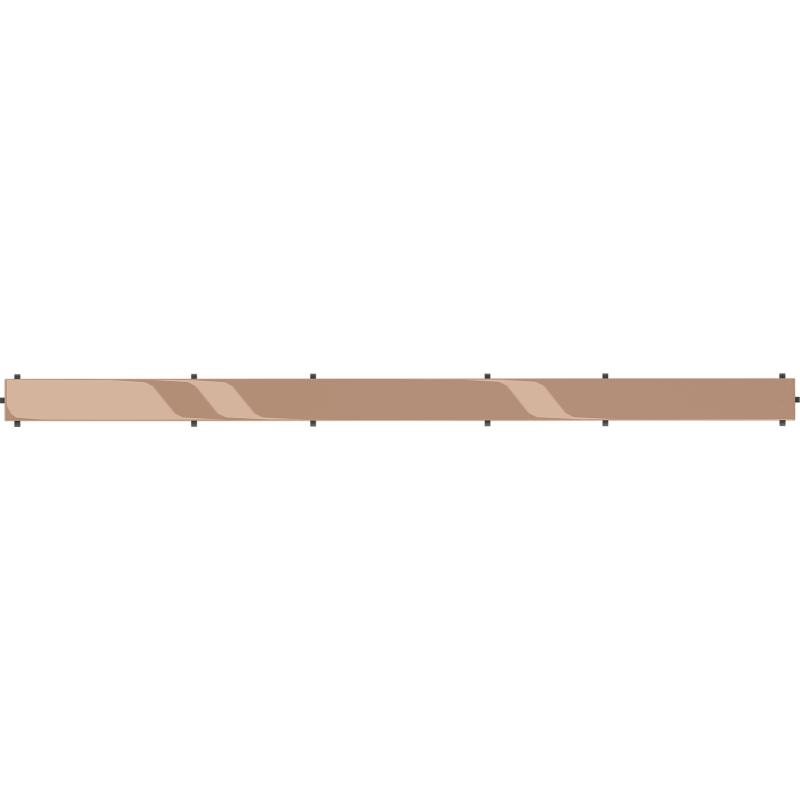 Mexen Flat M13 Abdeckung 2-in-1 für Linienablauf 100 cm, Roségold - 1619100