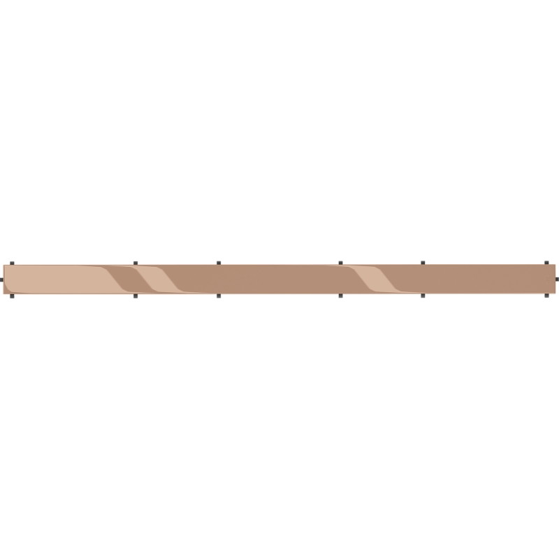 Mexen Flat M13 Abdeckung 2-in-1 für Linienentwässerung 100 cm, Roségold - 1619100