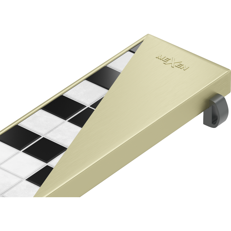 Mexen Flat M13 Abdeckung 2-in-1 für linearen Abfluss 50 cm, gebürstetes Gold - 1A19050