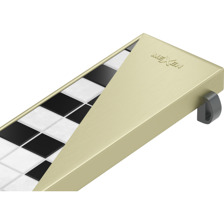 Mexen Flat M13 Abdeckung 2-in-1 für Duschrinne 90 cm, gebürstetes Gold - 1A19090