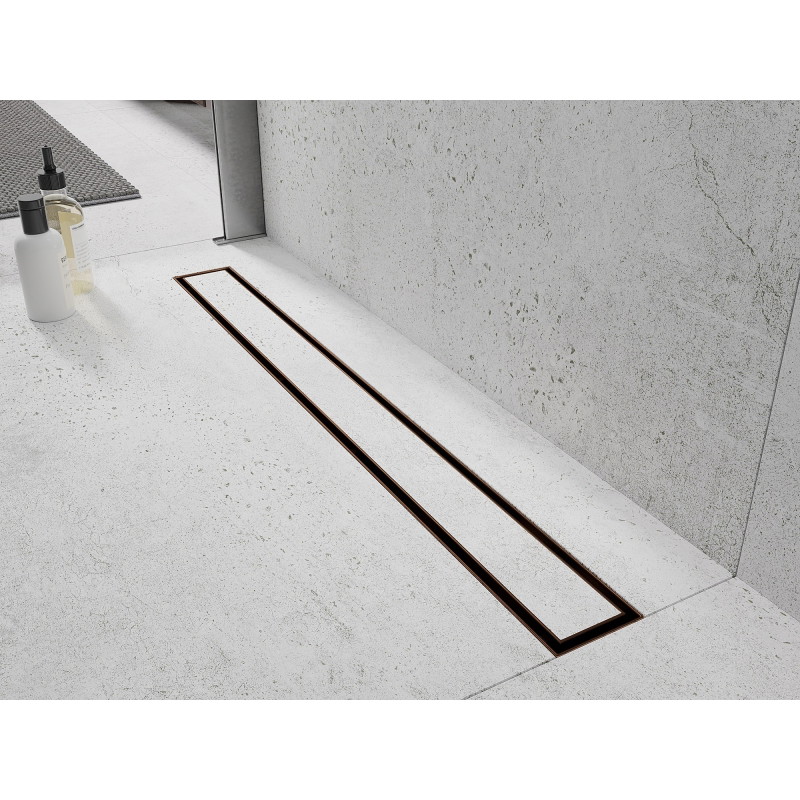 Mexen Flat M13 Abdeckung 2-in-1 für linearen Abfluss 80 cm, gebürstetes Kupfer - 1C19080