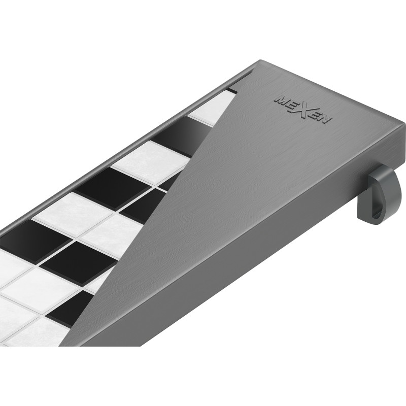 Mexen Flat M13 Verkleidung 2 in 1 für Linienentwässerung 60 cm, gebürstetes Gun Gray - 1E19060