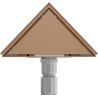 Mexen Flat-T M13 Bodenablauf dreieckig 20 x 20 cm, gebürstetes Kupfer - 1C10320