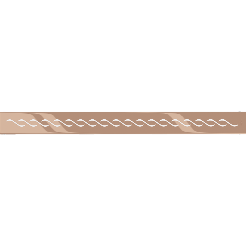 Mexen Flat M18 Abdeckung für Lineargully 50 cm, Roségold - 1623050