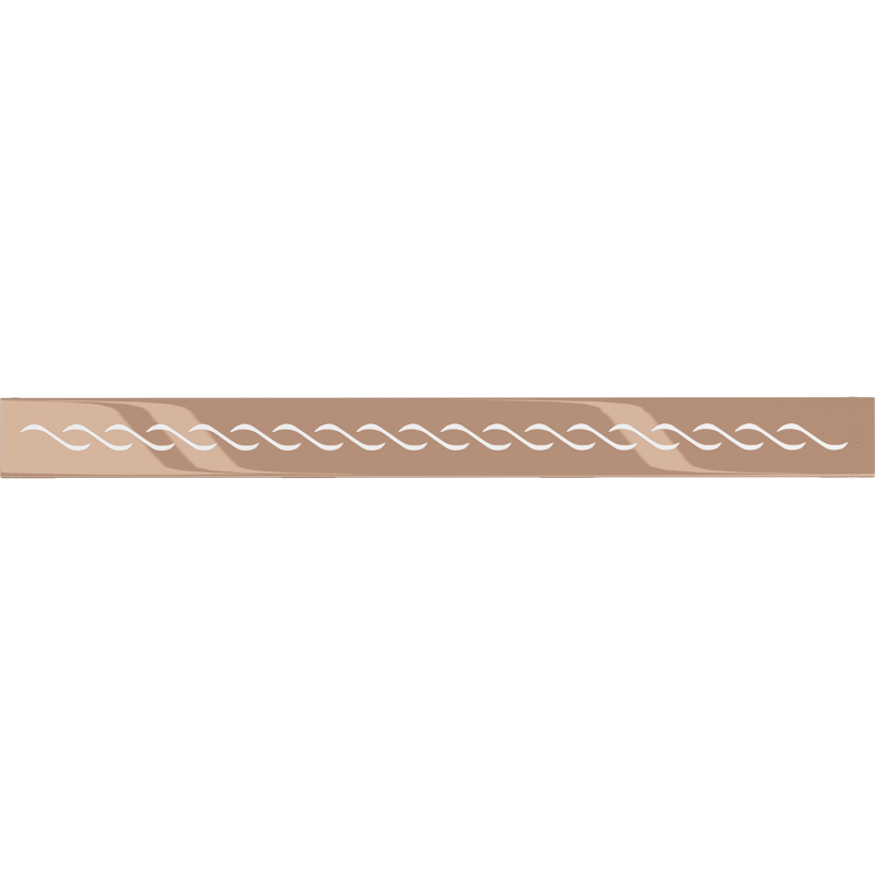 Mexen Flat M18 Abdeckung für Linienentwässerung 70 cm, Roségold - 1623070