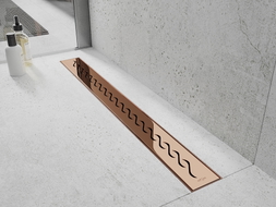 Mexen Flat M18 Abdeckung für Linienentwässerung 100 cm, Roségold - 1623100