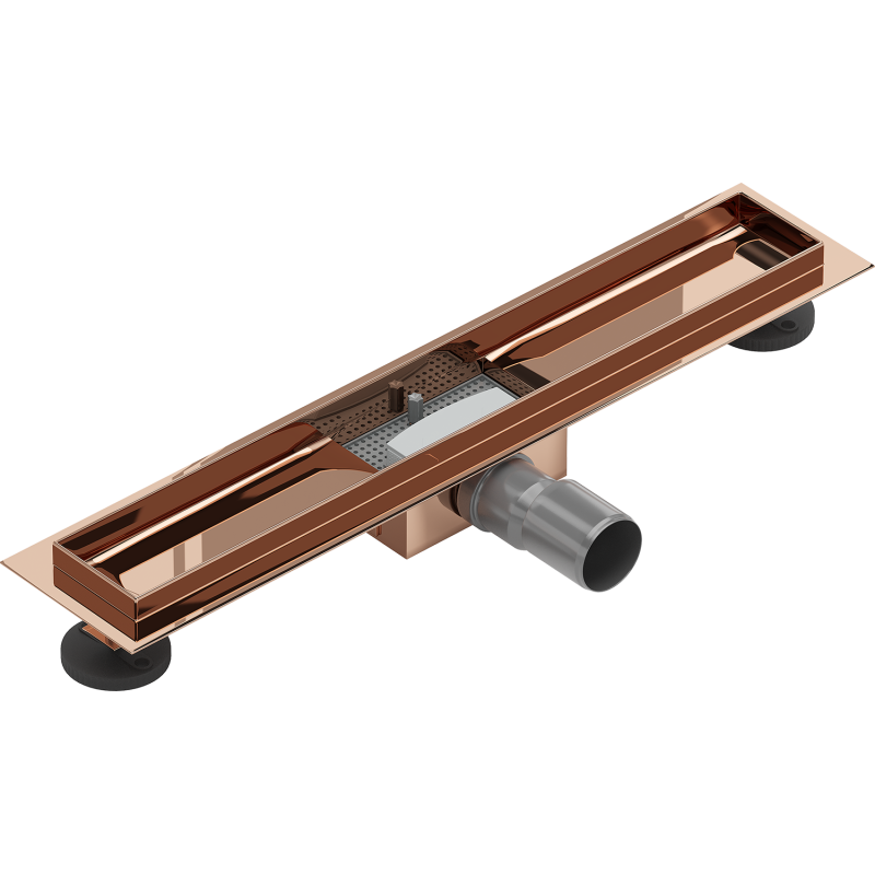 Mexen Flat Korpus für Linienablauf 60 cm, Roségold - 1615060