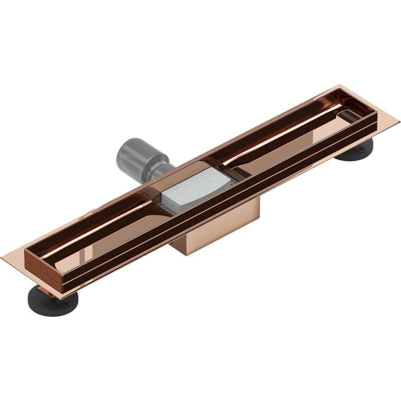 Mexen Flat Korpus für Linienablauf 60 cm, Roségold - 1615060