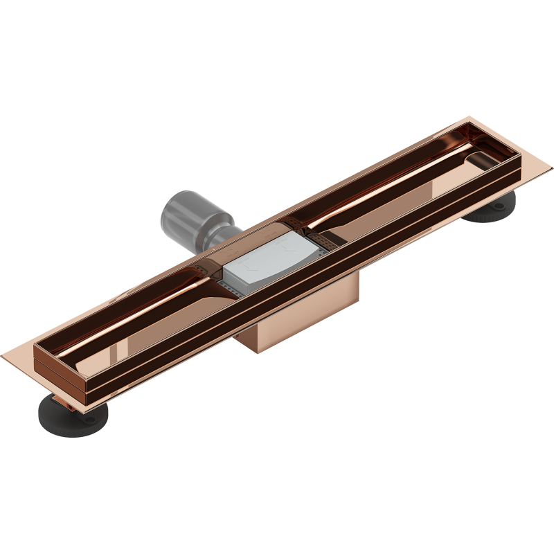 Mexen Flat Gehäuse für Linienentwässerung 50 cm, Roségold - 1615050