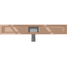 Mexen Flat Korpus für Linienablauf 70 cm, Roségold - 1615070