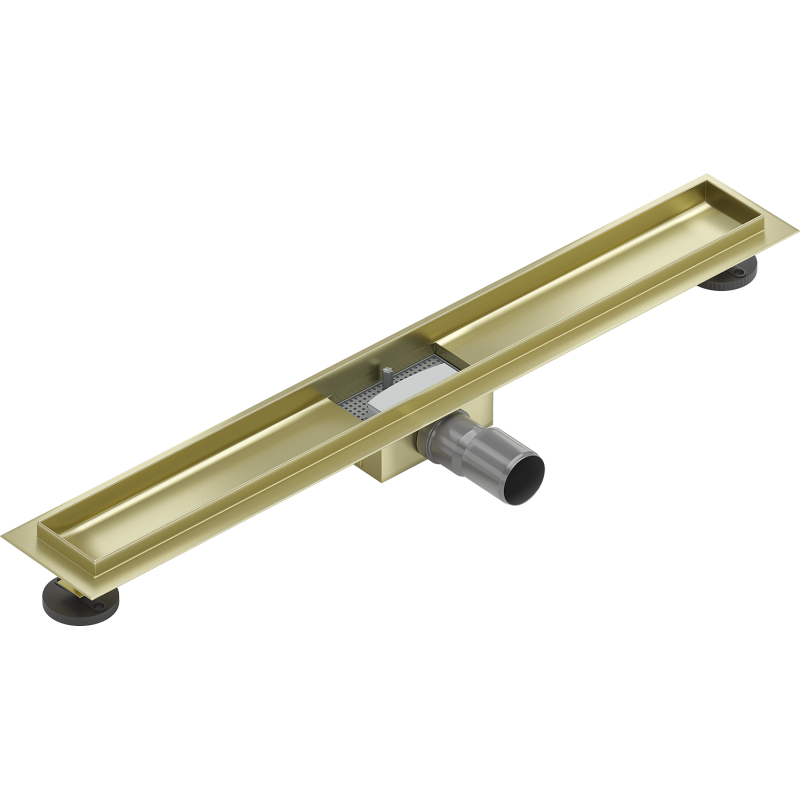 Mexen Flat Korpus für Linienablauf 80 cm, gebürstetes Gold - 1A15080