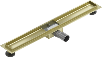 Mexen Flat Korpus für Linienablauf 80 cm, gebürstetes Gold - 1A15080